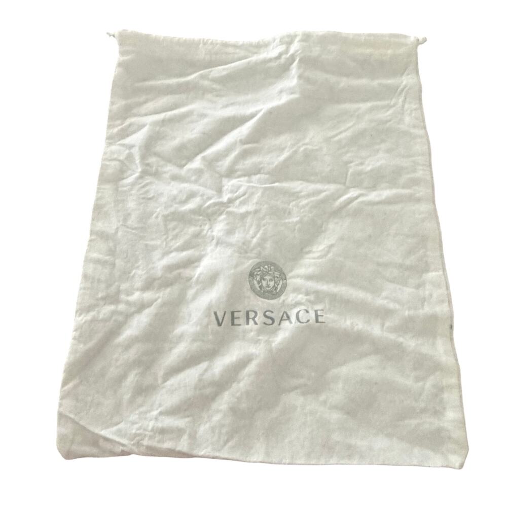 Versace white dust bag drawstring designer lightweight